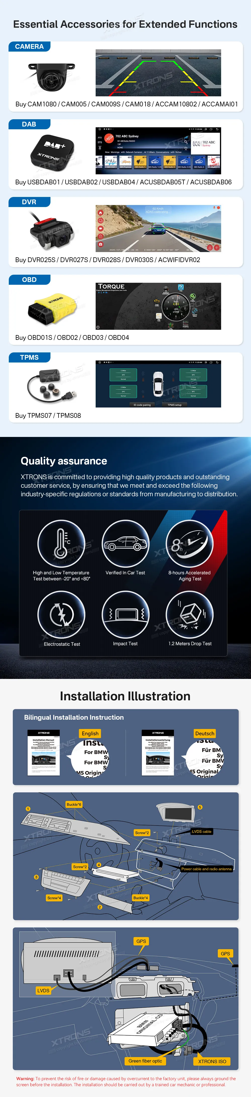 BMW E60 E61 E90 E91 E92 E93 CCC | Android OS | 8.8 inch | 2GB/64GB/8Core | Multimedija Xtrons QTB8060CC