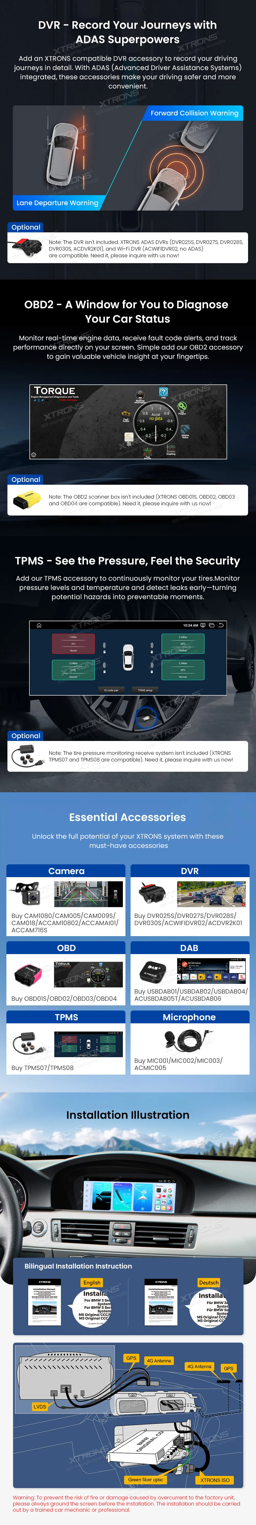 BMW E60 E61 E90 E91 E92 E93 CCC | Android 14 | 8.8 inch | 8GB/256GB/8Core Snapdragon 685 | Multimedija Xtrons QWBX8460CC