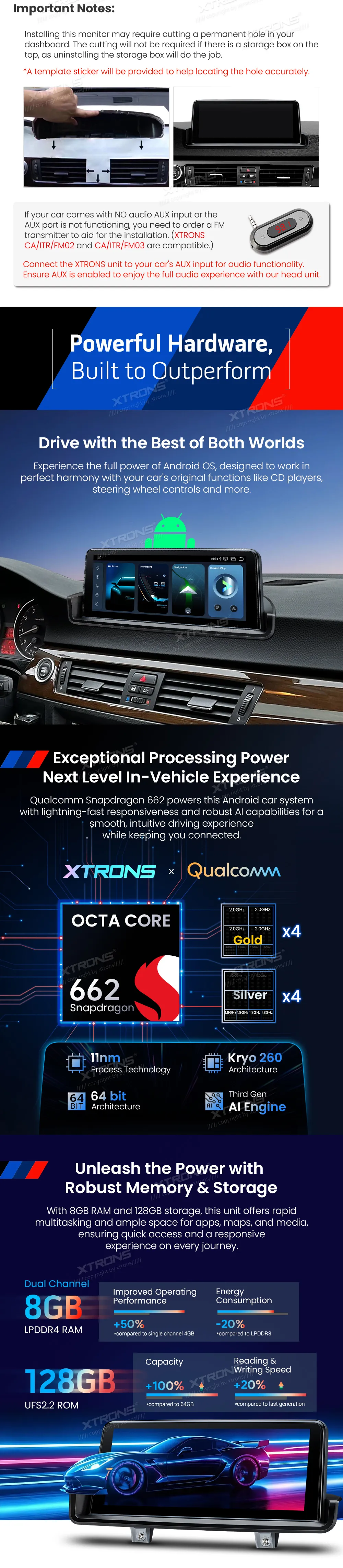 BMW E90 E91 E92 E93 | Android OS | 10.25 inch | 8GB/128GB/8Core Snapdragon 662 | Multimedija Xtrons QBBH1490UNL