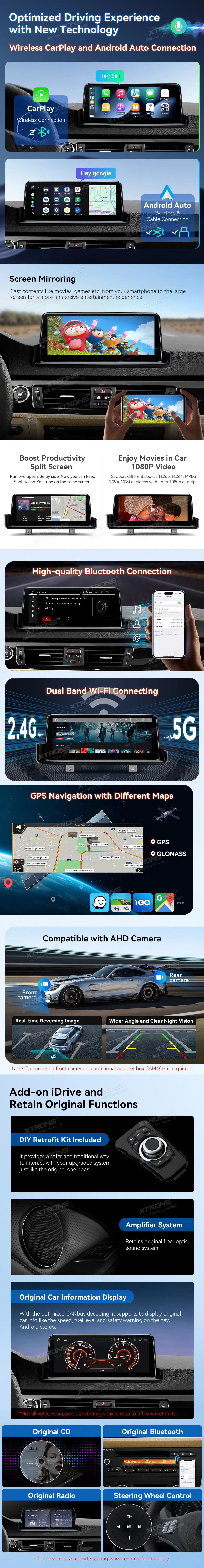 BMW E90 E91 E92 E93 be ekrano | Android OS | 10.25 inch | 4GB/64GB/8Core | Multimedija Xtrons QDB1090UNL