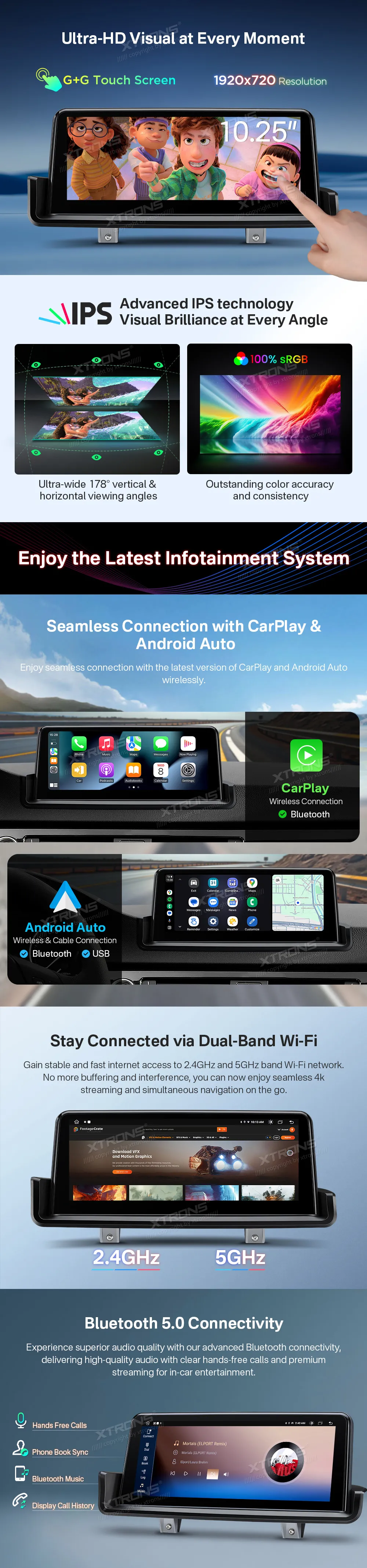 BMW E90 E91 E92 E93 be ekrano | Android OS | 10.25 inch | 4GB/64GB/8Core | Multimedija Xtrons QTB1090UNL