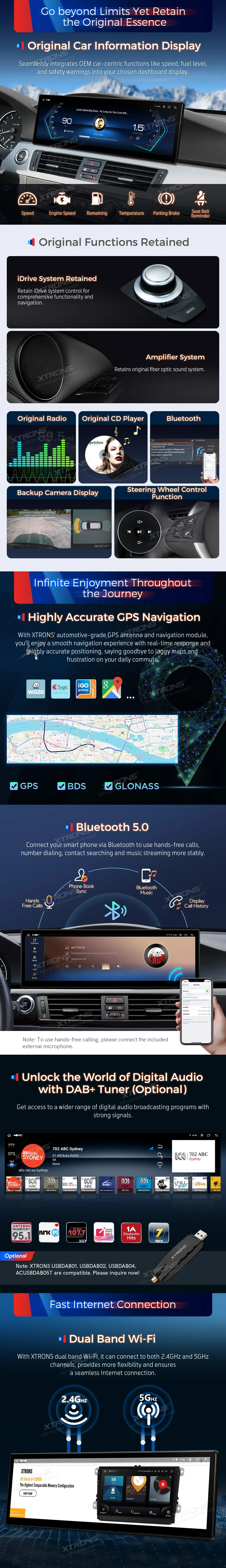 BMW E90 E91 E92 E93 CCC | Android OS | 14.9 inch | 8GB/128GB/8Core | Multimedija Xtrons QLBH4492CC3