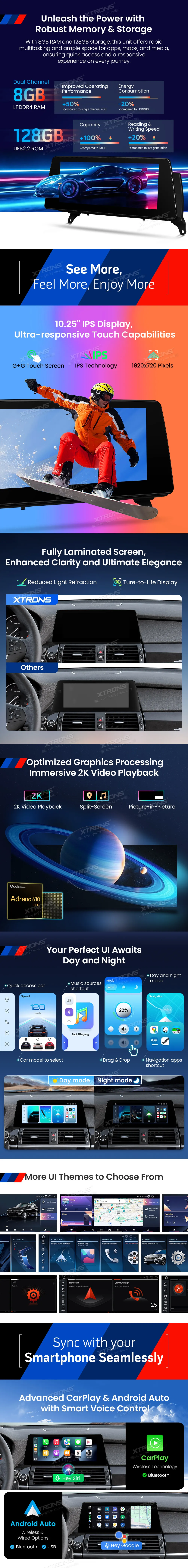 BMW X5 E70 X6 E71 CCC | Android OS | 10.25 inch | 8GB/128GB/8Core Snapdragon 662 | Multimedija Xtrons QBBH14CCB12X5L