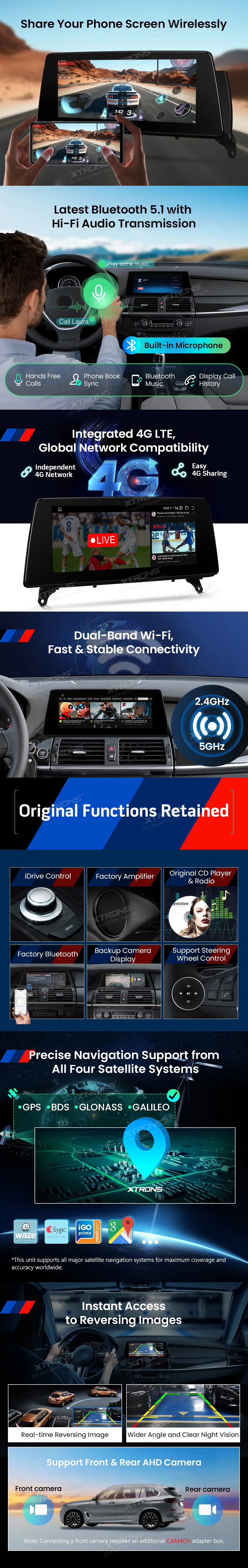 BMW X5 E70 X6 E71 CCC | Android OS | 10.25 inch | 8GB/128GB/8Core Snapdragon 662 | Multimedija Xtrons QBBH14CCB12X5L