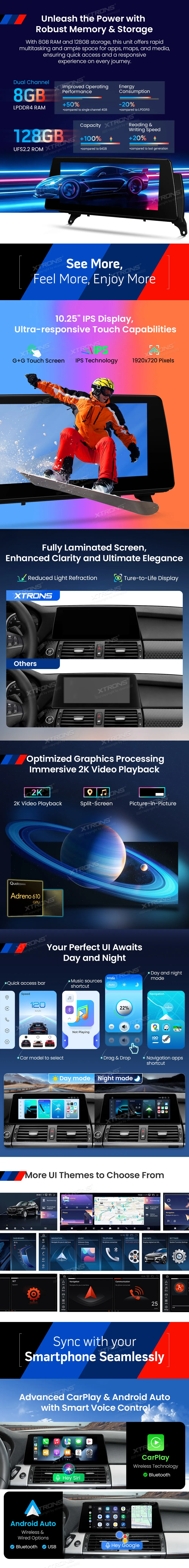 BMW X5 E70 X6 E71 CIC | Android OS | 10.25 inch | 8GB/128GB/8Core Snapdragon 662 | Multimedija Xtrons QBBH14CIB12X5L