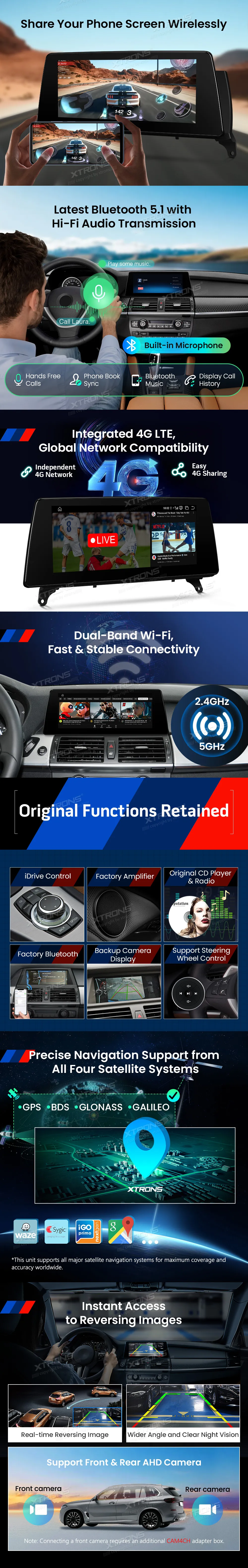 BMW X5 E70 X6 E71 CIC | Android OS | 10.25 inch | 8GB/128GB/8Core Snapdragon 662 | Multimedija Xtrons QBBH14CIB12X5L