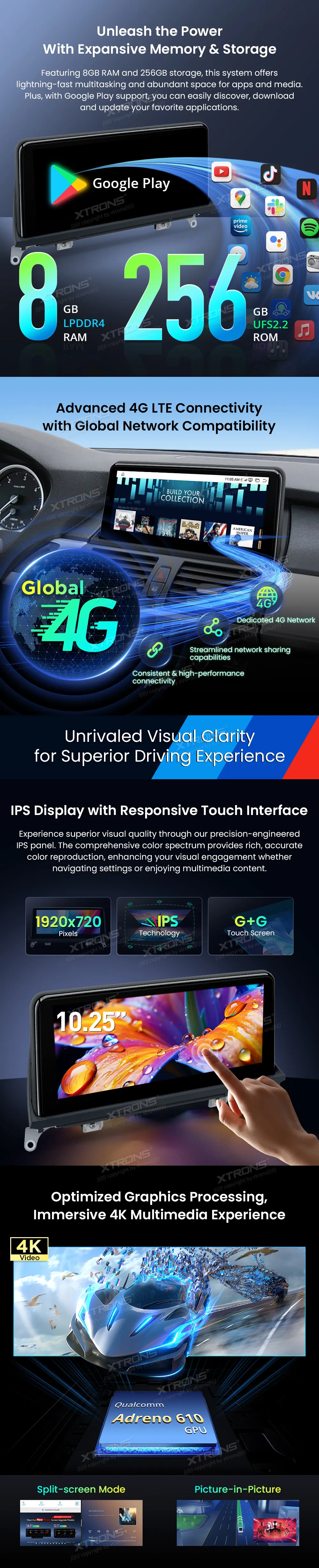 BMW X5 E70 X6 E71 CCC | Android 14 | 10.25 inch | 8GB/256GB/8Core Snapdragon 685 | Multimedija Xtrons QWBX14X5CC