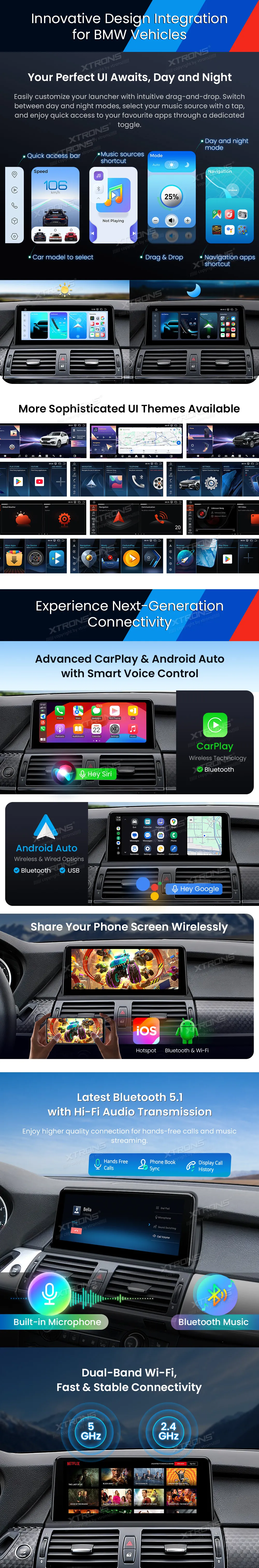 BMW X5 E70 X6 E71 CCC | Android 14 | 10.25 inch | 8GB/256GB/8Core Snapdragon 685 | Multimedija Xtrons QWBX14X5CC