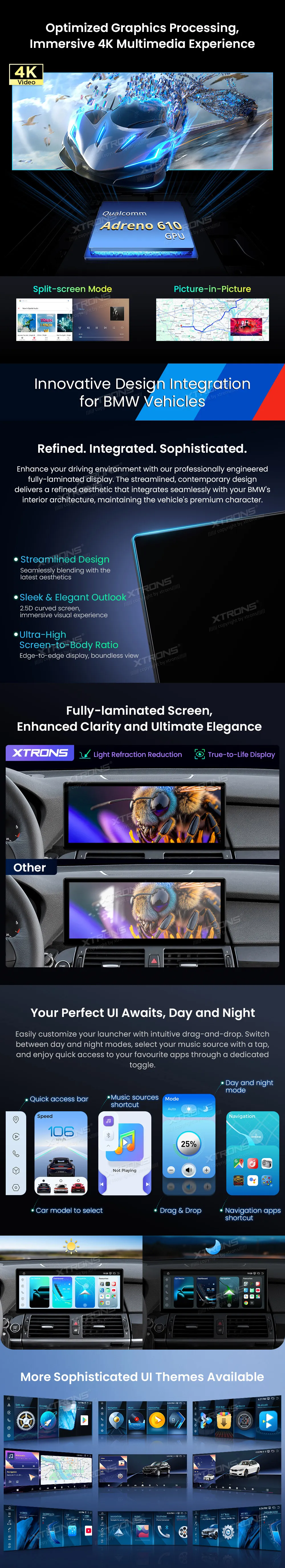 BMW X5 E70 X6 E71 CCC | Android 14 | 12.3 inch | 8GB/256GB/8Core Snapdragon 685 | Multimedija Xtrons QWBX24CCB12X5L