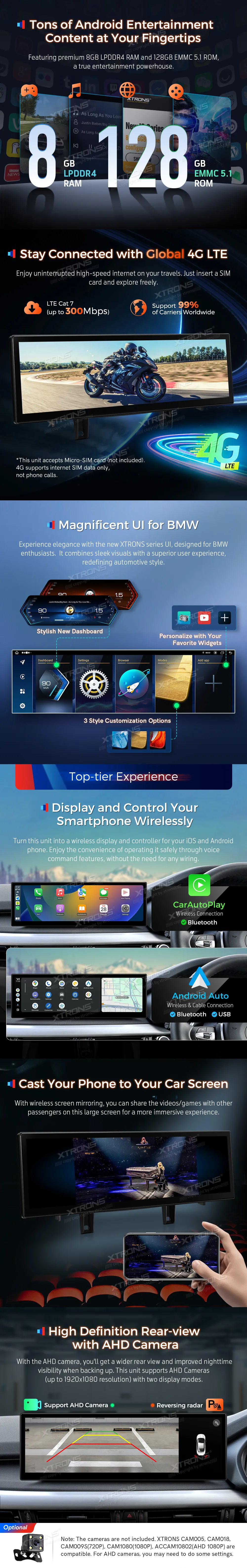 BMW X5 F15 X6 E16 EVO | Android OS | 14.9 inch | 8GB/128GB/8Core | Multimedija Xtrons QLBH44X5EV3