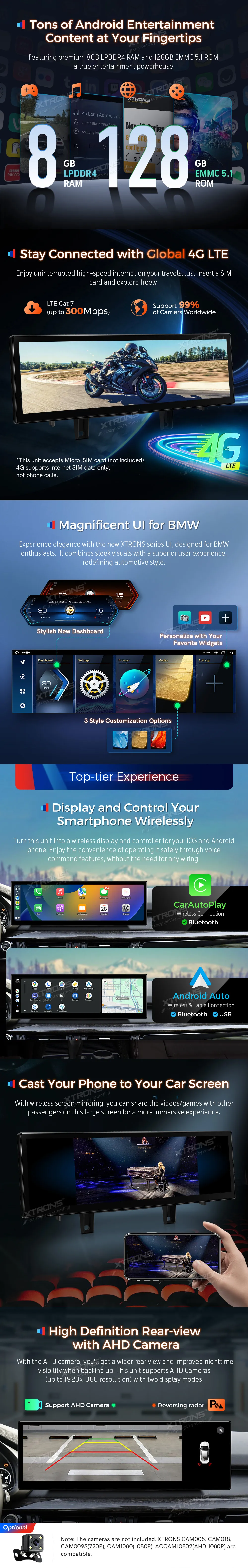 BMW X5 F15 X6 E16 NBT | Android OS | 14.9 inch | 8GB/128GB/8Core | Multimedija Xtrons QLBH44X5NB3