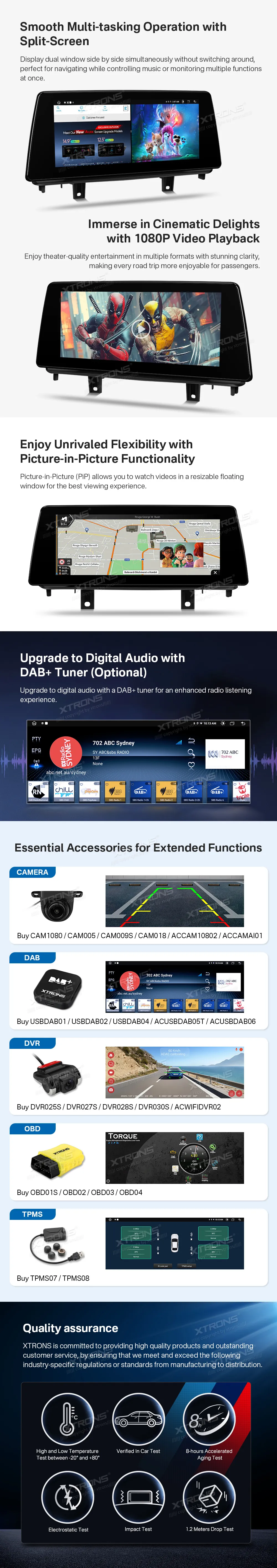 BMW X5 F15 X6 E16 NBT | Android OS | 10.25 inch | 2GB/64GB/8Core | Multimedija Xtrons QTB10X5NB