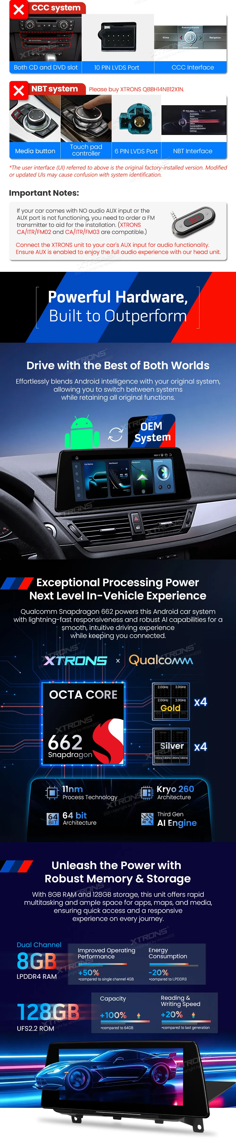 BMW X1 E84 CIC | Android OS | 10.25 inch | 8GB/128GB/8Core Snapdragon 662 | Multimedija Xtrons QBBH14CIB12X1