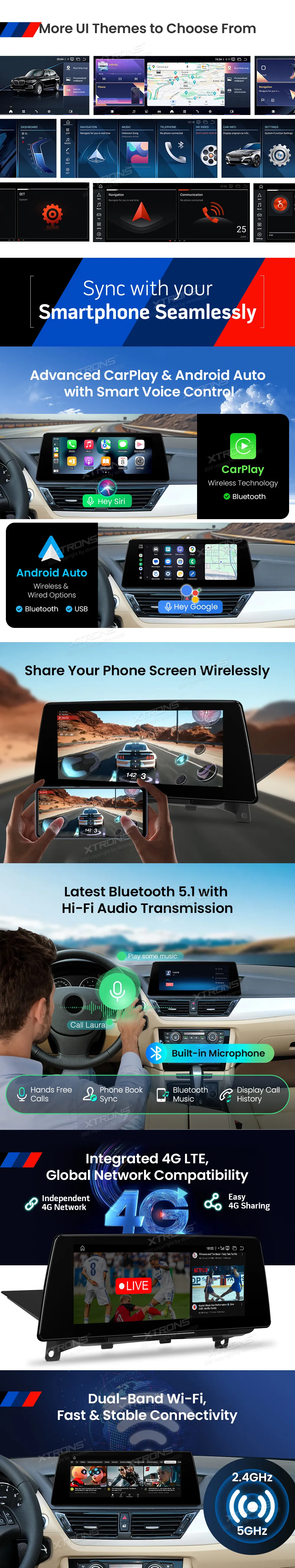 BMW X1 E84 CIC | Android OS | 10.25 inch | 8GB/128GB/8Core Snapdragon 662 | Multimedija Xtrons QBBH14CIB12X1