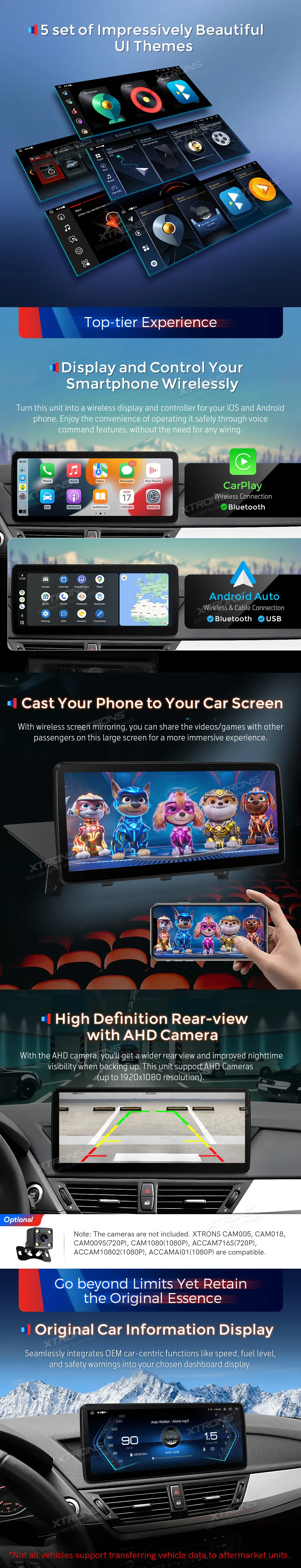 BMW X1 E84 be ekrano | Android OS | 12.3 inch | 4GB/64GB/8Core | Multimedija Xtrons QLB22X1UN