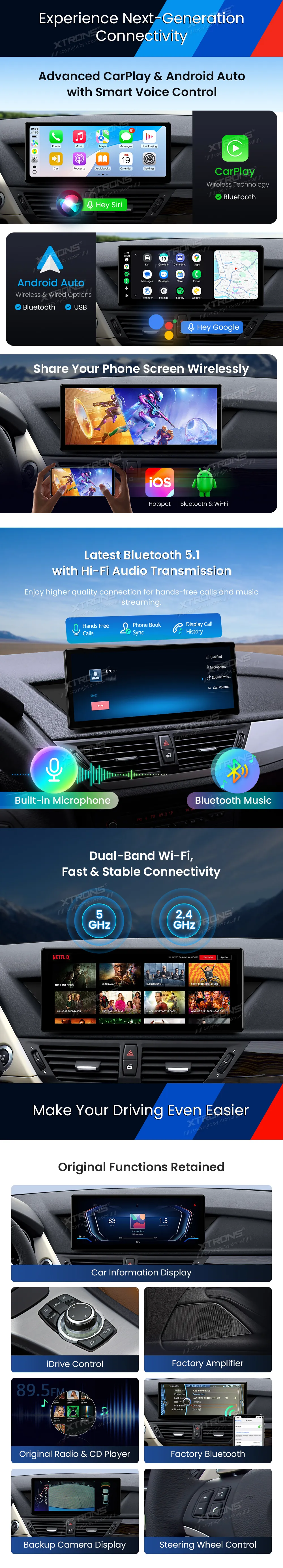 BMW X1 E84 CIC | Android 14 | 12.3 inch | 8GB/256GB/8Core Snapdragon 685 | Multimedija Xtrons QWBX24CIB12X1