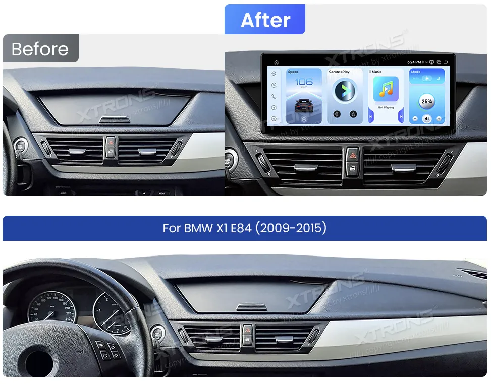 BMW X1 E84 CIC | Android 14 | 12.3 inch | 8GB/256GB/8Core Snapdragon 685 | Multimedija Xtrons QWBX24CIB12X1