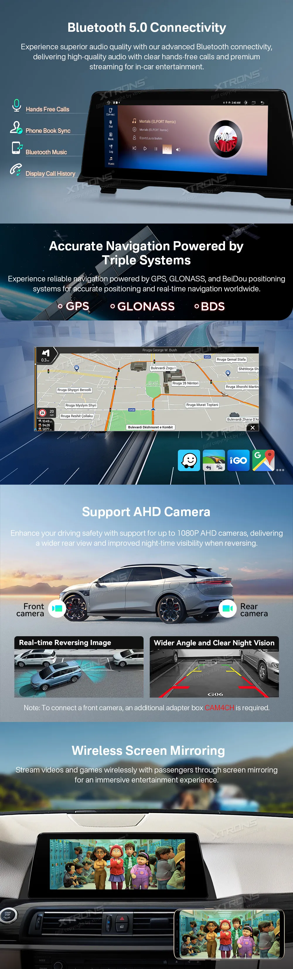 BMW 5 F10 F11 CIC | Android OS | 10.25 inch | 2GB/64GB/8Core | Multimedija Xtrons QTB10FVCI