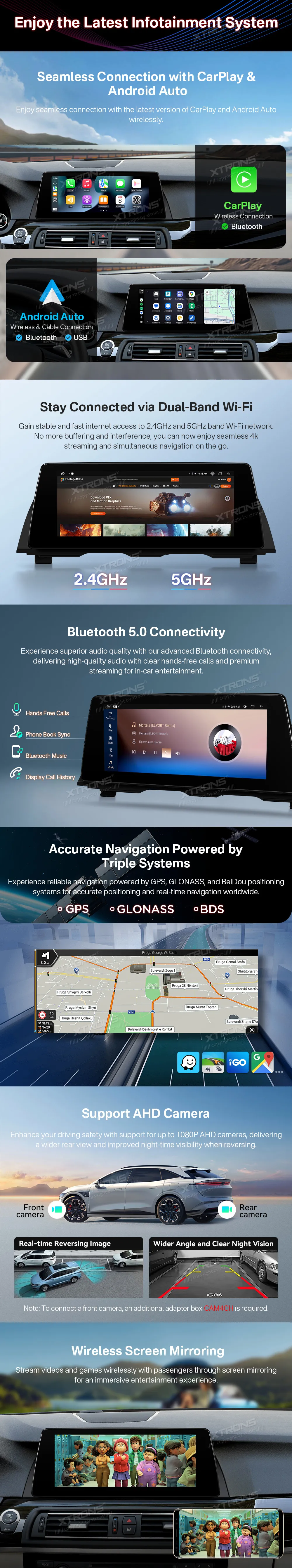 BMW 5 F10 F11 NBT | Android OS | 10.25 inch | 2GB/64GB/8Core | Multimedija Xtrons QTB10FVNB