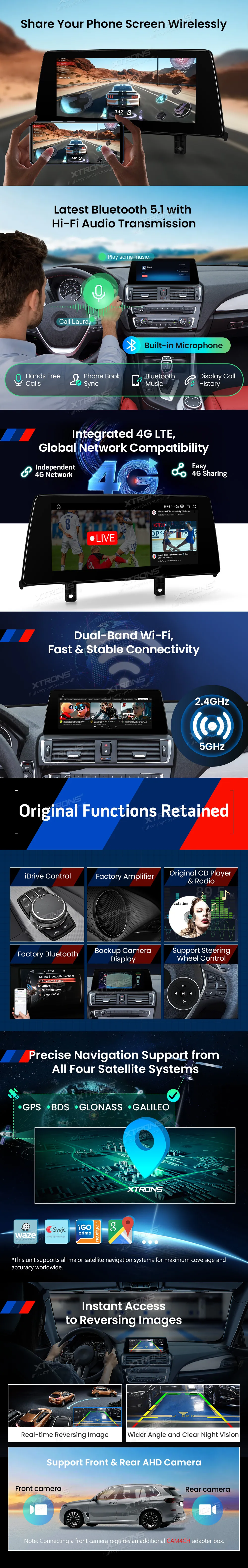 BMW 1/2 F20 F21 F22 F23 NBT | Android OS | 10.25 inch | 8GB/128GB/8Core Snapdragon 662 | Multimedija Xtrons QBBH14NB1NEL