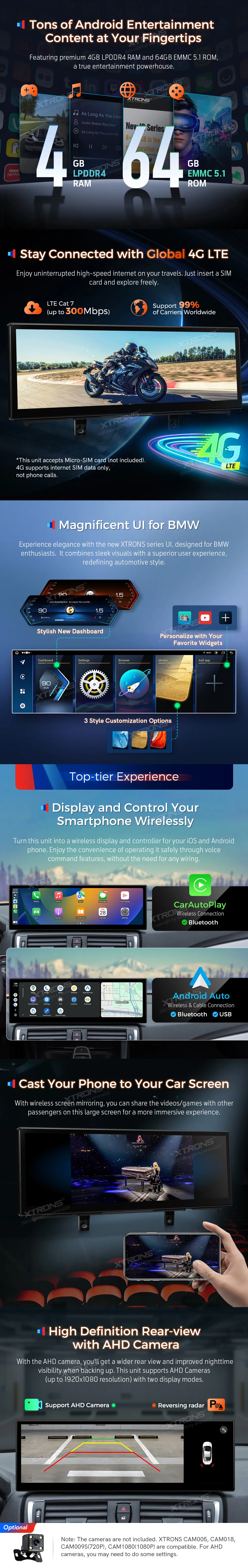 BMW 1/2 F20 F21 F22 F23 NBT | Android 14 | 14.9 inch | 4GB/64GB/8Core | Multimedija Xtrons QLB42NENBL