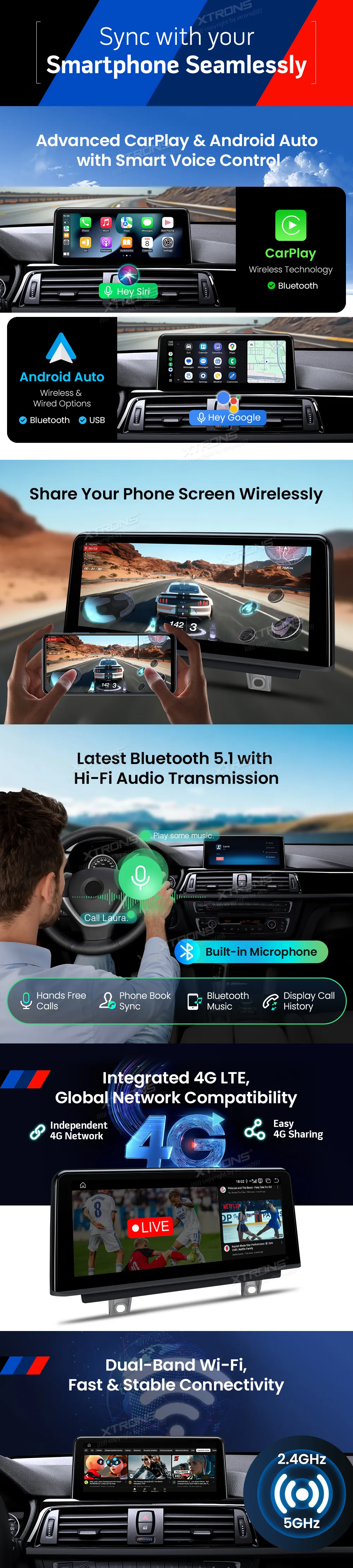 BMW 3/4 Serija 2013-2019 NBT | Android OS | 12.25 inch | 8GB/128GB/8Core Snapdragon 662 | Multimedija Xtrons QBBH14NBTH