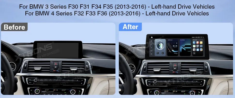 BMW 3/4 Serija 2013-2016 NBT | Android 13 | 12.3 inch | 8GB/128GB/8Core Snapdragon 680 | Multimedija Xtrons QGB24NB12THL