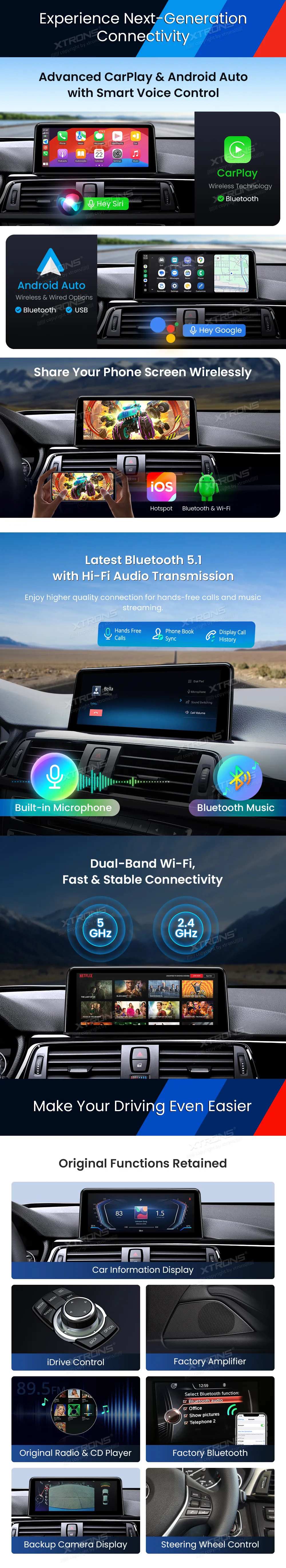 BMW 3/4 Serija 2013-2019 NBT | Android 14 | 10.25 inch | 8GB/256GB/8Core Snapdragon 685 | Multimedija Xtrons QWBX14NBTH