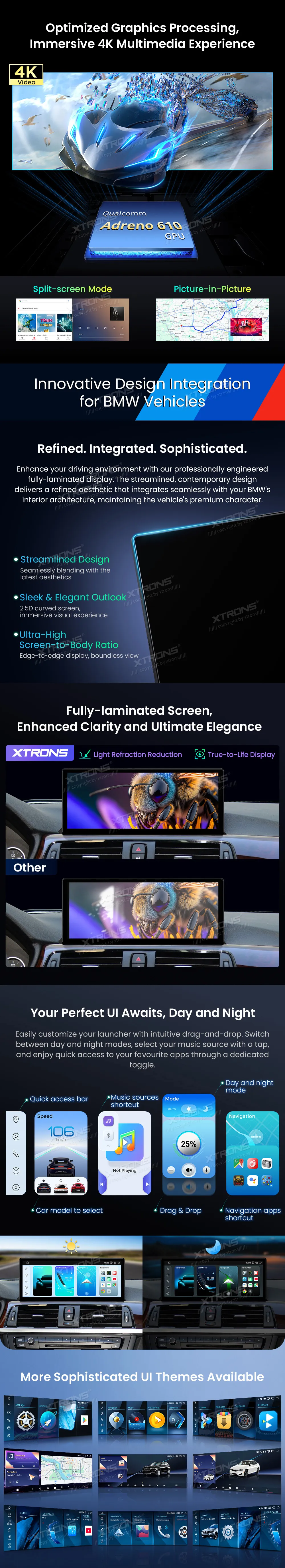 BMW 3/4 Serija 2013-2019 NBT | Android 14 | 12.3 inch | 8GB/256GB/8Core Snapdragon 685 | Multimedija Xtrons QWBX24NB12THL