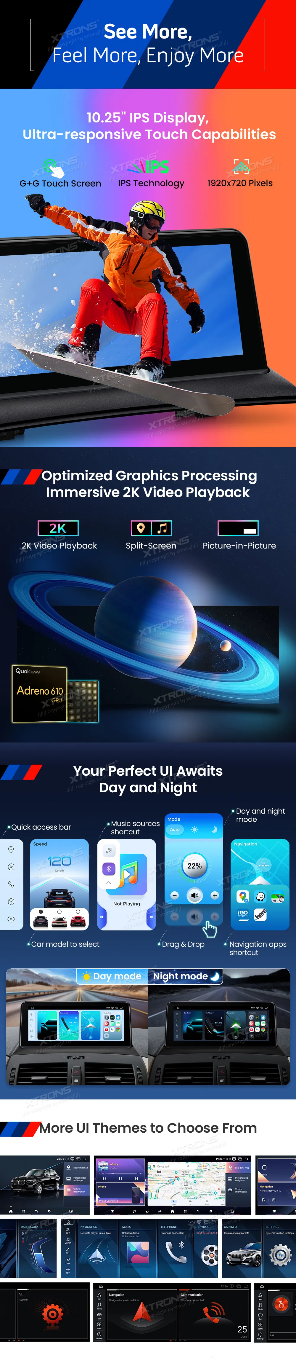 BMW X3 E83 be ekrano | Android OS | 10.25 inch | 8GB/128GB/8Core Snapdragon 662 | Multimedija Xtrons QBBH14X3UNL