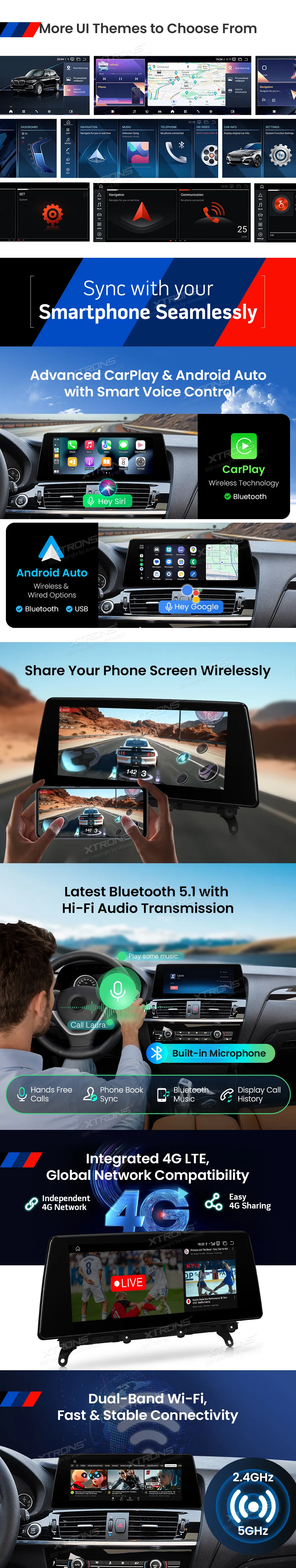 BMW X3 F25 X4 F26 NBT | Android OS | 10.25 inch | 8GB/128GB/8Core Snapdragon 662 | Multimedija Xtrons QBBH14NB12X3