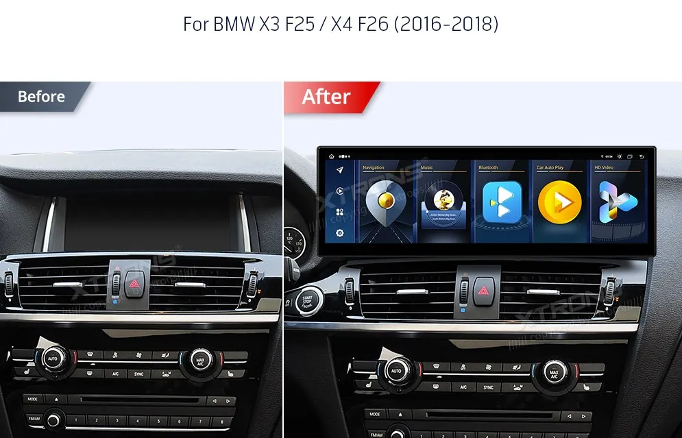 BMW X3 F25 X4 F26 EVO | Android OS | 14.9 inch | 8GB/128GB/8Core | Multimedija Xtrons QLBH44X3EV3