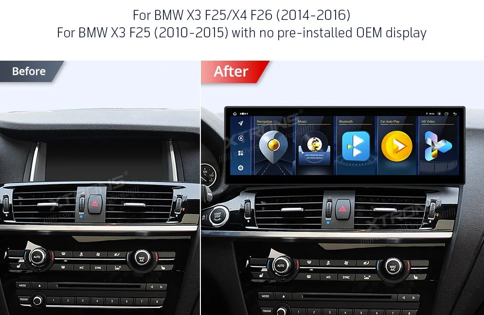 BMW X3 F25 X4 F26 NBT | Android OS | 14.9 inch | 8GB/128GB/8Core | Multimedija Xtrons QLBH44X3NB3