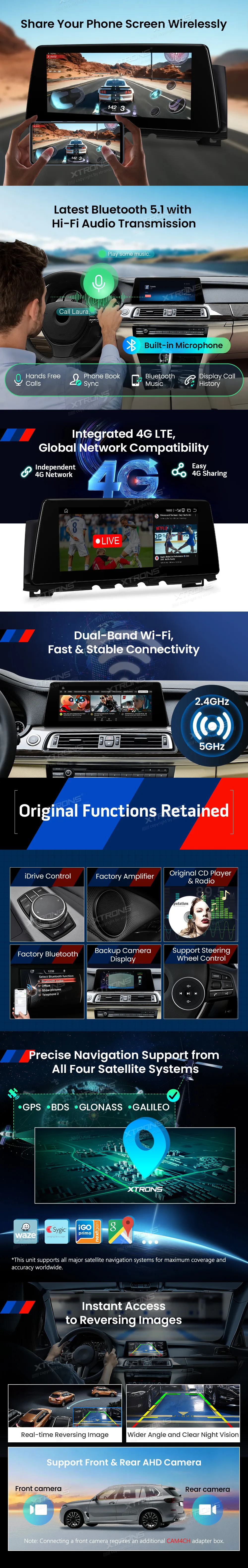 BMW 7 F01 F02 NBT | Android OS | 10.25 inch | 8GB/128GB/8Core Snapdragon 662 | Multimedija Xtrons QBBH14NB12SV