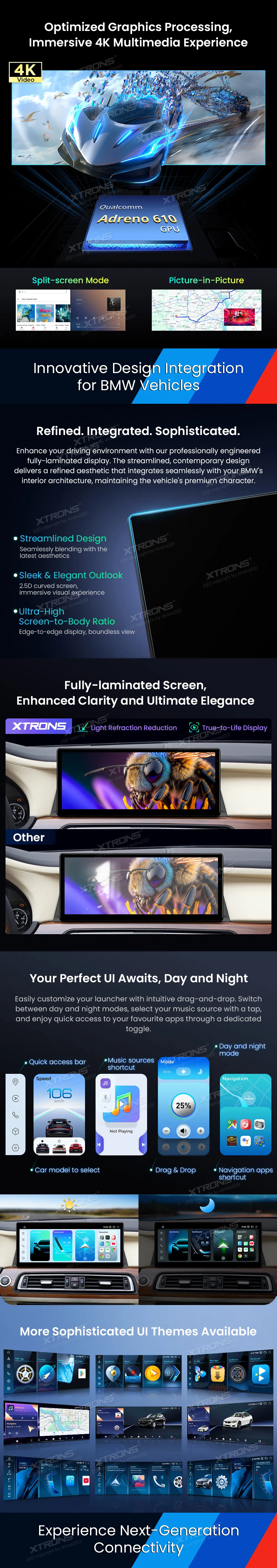 BMW 7 F01 F02 CIC | Android 14 | 12.3 inch | 8GB/256GB/8Core Snapdragon 685 | Multimedija Xtrons QWBX24CIB12SV