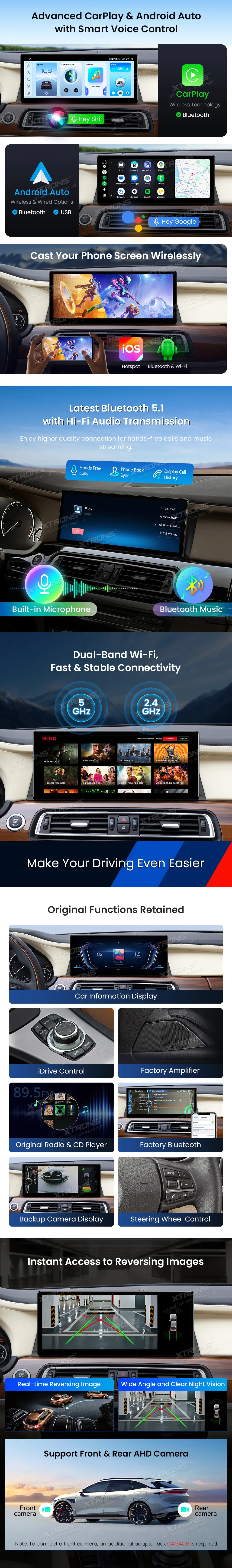 BMW 7 F01 F02 CIC | Android 14 | 12.3 inch | 8GB/256GB/8Core Snapdragon 685 | Multimedija Xtrons QWBX24CIB12SV