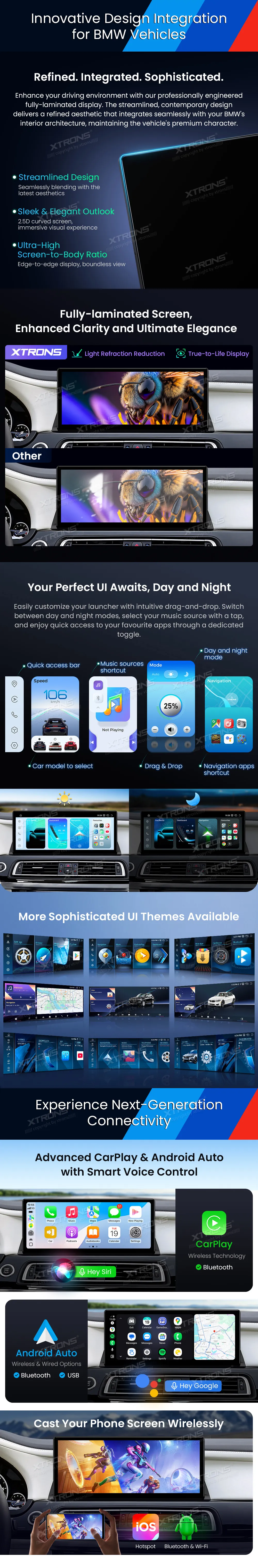BMW 7 F01 F02 NBT | Android 14 | 12.3 inch | 8GB/256GB/8Core Snapdragon 685 | Multimedija Xtrons QWBX24NB12SV