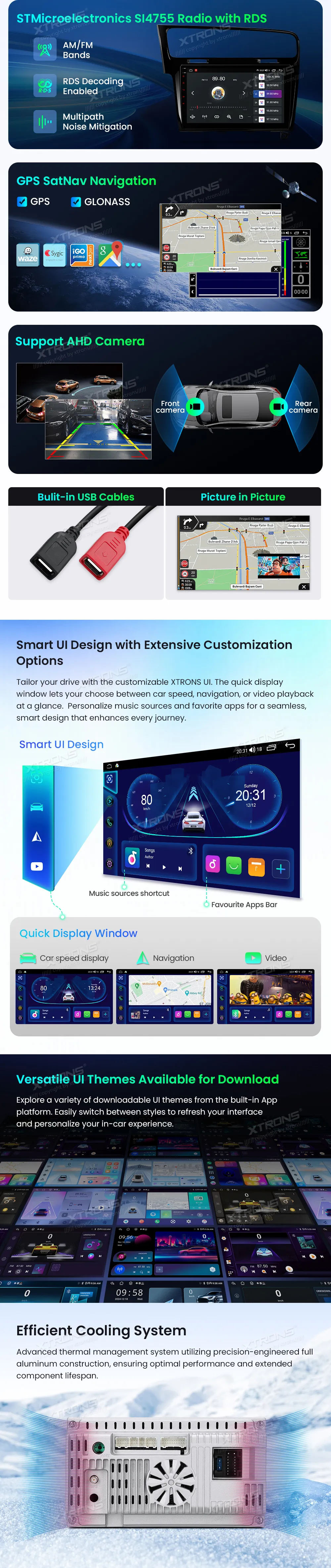 Volkswagen Golf 7 2013-2017 | Android OS | 10.1 inch | 2GB/64GB/8Core | Multimedija Xtrons IDSP10GFVL