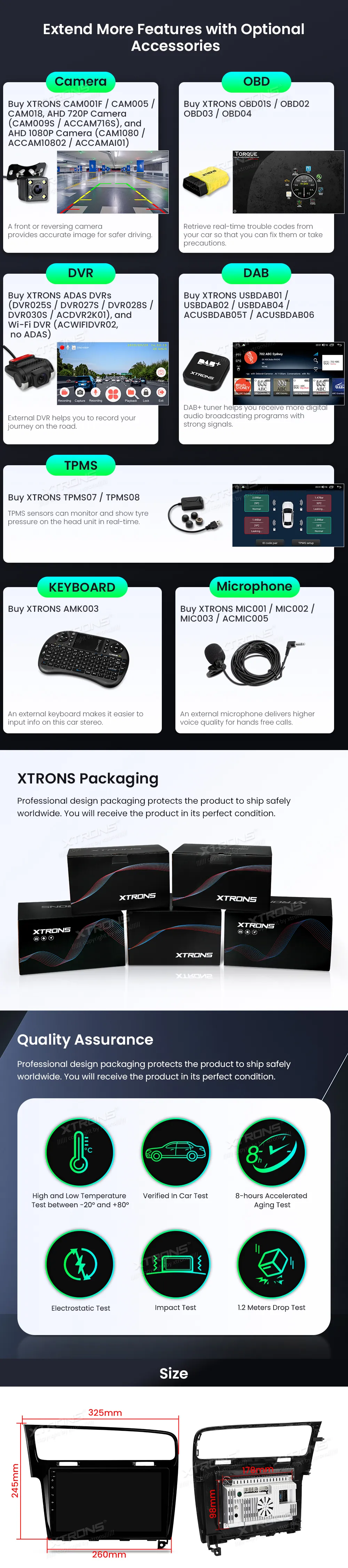 Volkswagen Golf 7 2013-2017 | Android OS | 10.1 inch | 2GB/64GB/8Core | Multimedija Xtrons IDSP10GFVL