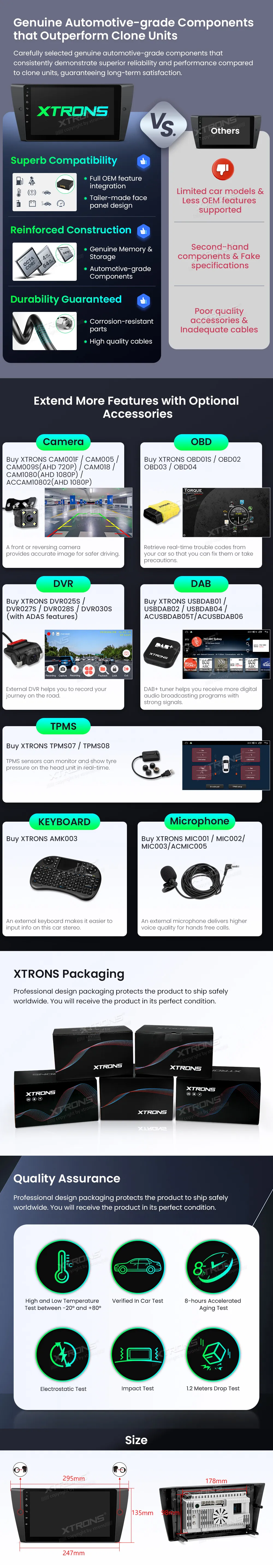 BMW E90 E91 E92 E93 be ekrano | Android OS | 9 inch | 4GB/64GB/8Core | Multimedija Xtrons IDP9090B