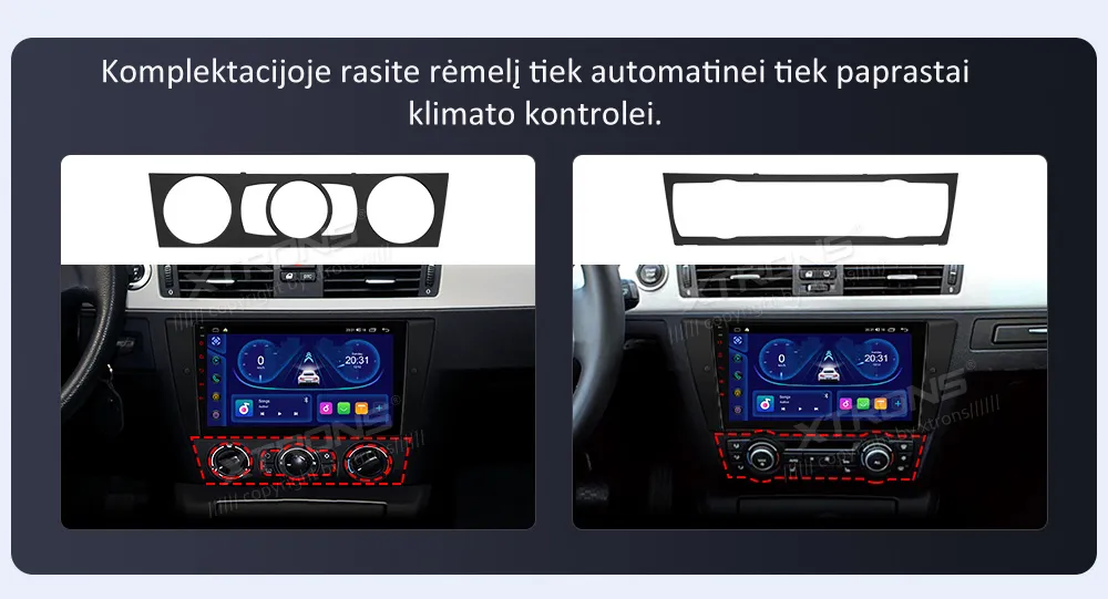 BMW E90 E91 E92 E93 be ekrano | Android OS | 9 inch | 4GB/64GB/8Core | Multimedija Xtrons IDP9090B