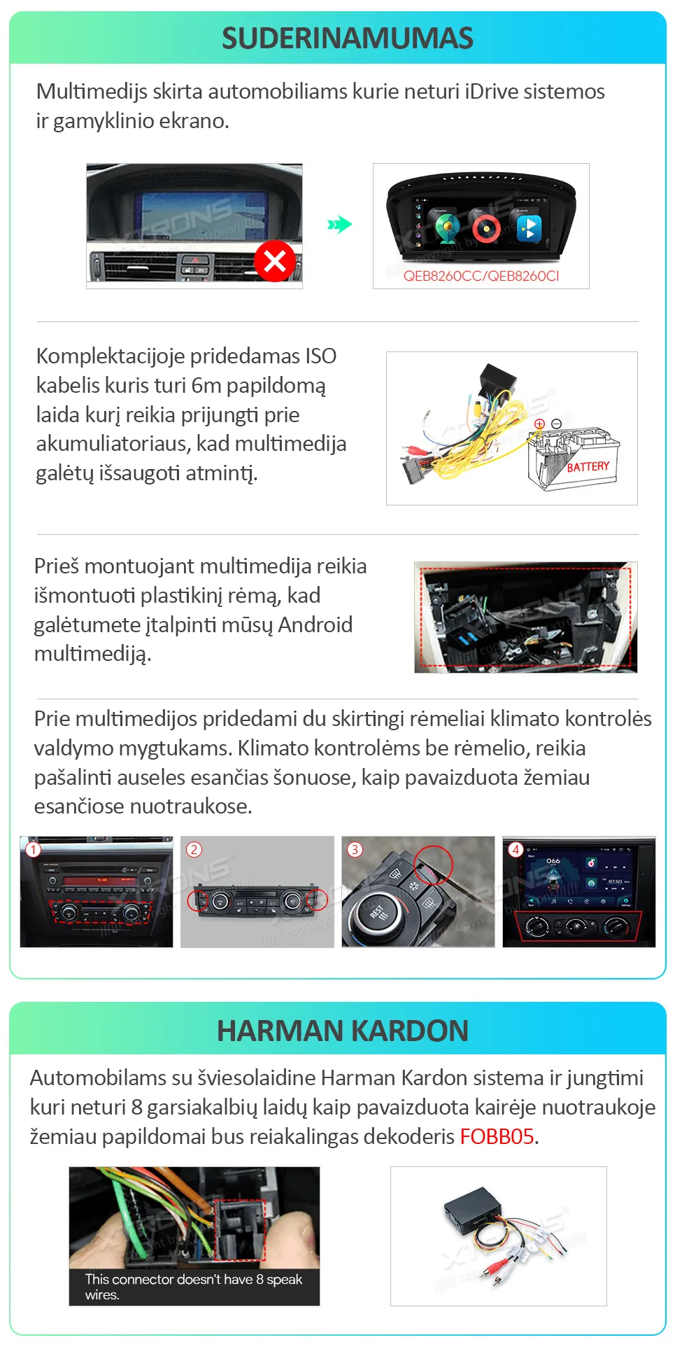 BMW E90 E91 E92 E93 be ekrano | Android OS | 9 inch | 4GB/64GB/8Core | Multimedija Xtrons IDP9090B