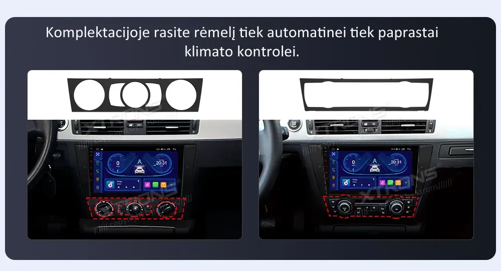 BMW E90 E91 E92 E93 be ekrano | Android 14 | 9 inch | 4GB/64GB/8Core | Multimedija Xtrons PXP9490BGDAB