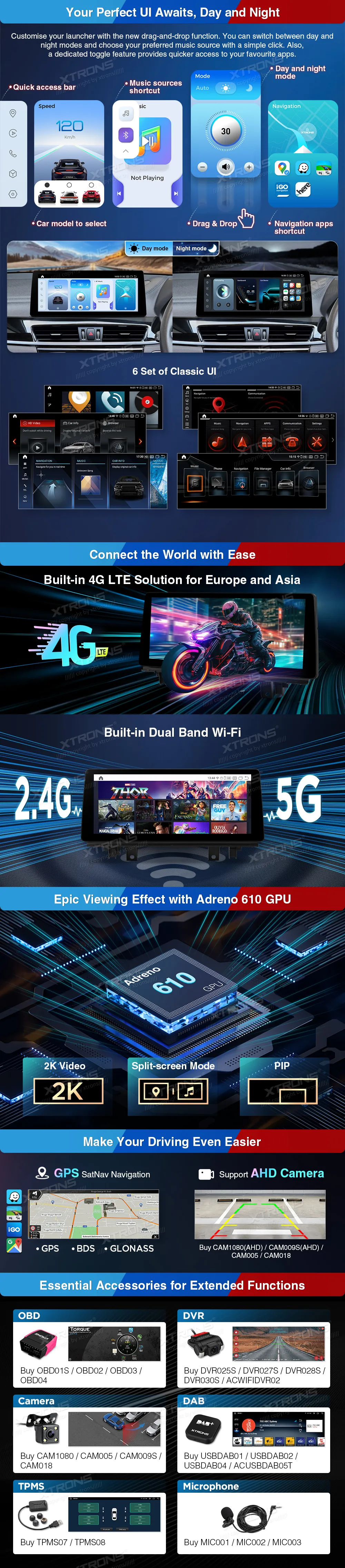 BMW X1 F48 EVO | Android 14 | 12.3 inch | 8GB/128GB/8Core Snapdragon 680 | Multimedija Xtrons QGB24EVB12X1N