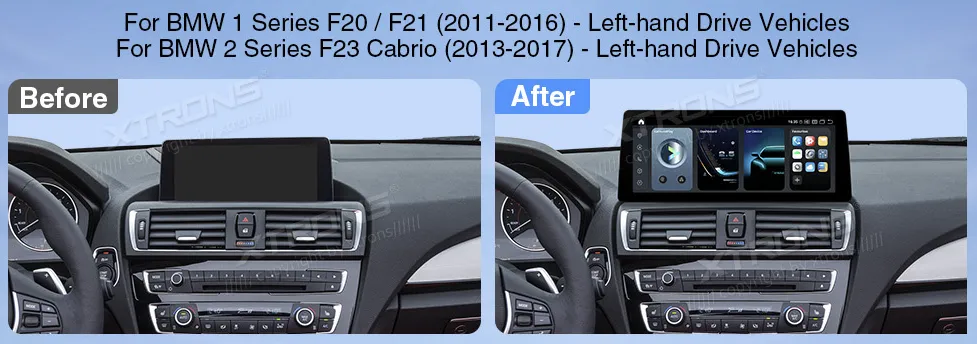 BMW 1/2 F20 F21 F23 NBT | Android 14 | 12.3 inch | 8GB/128GB/8Core Snapdragon 680 | Multimedija Xtrons QGB24NB1NEL