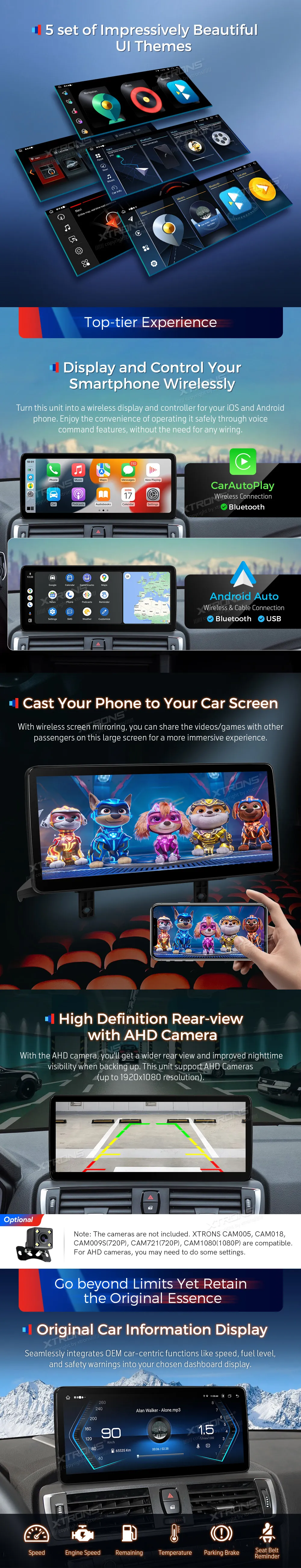 BMW 1/2 F20 F21 F23 EVO | Android 13 | 12.3 inch | 4GB/64GB/8Core | Multimedija Xtrons QLB22EVB1NEL