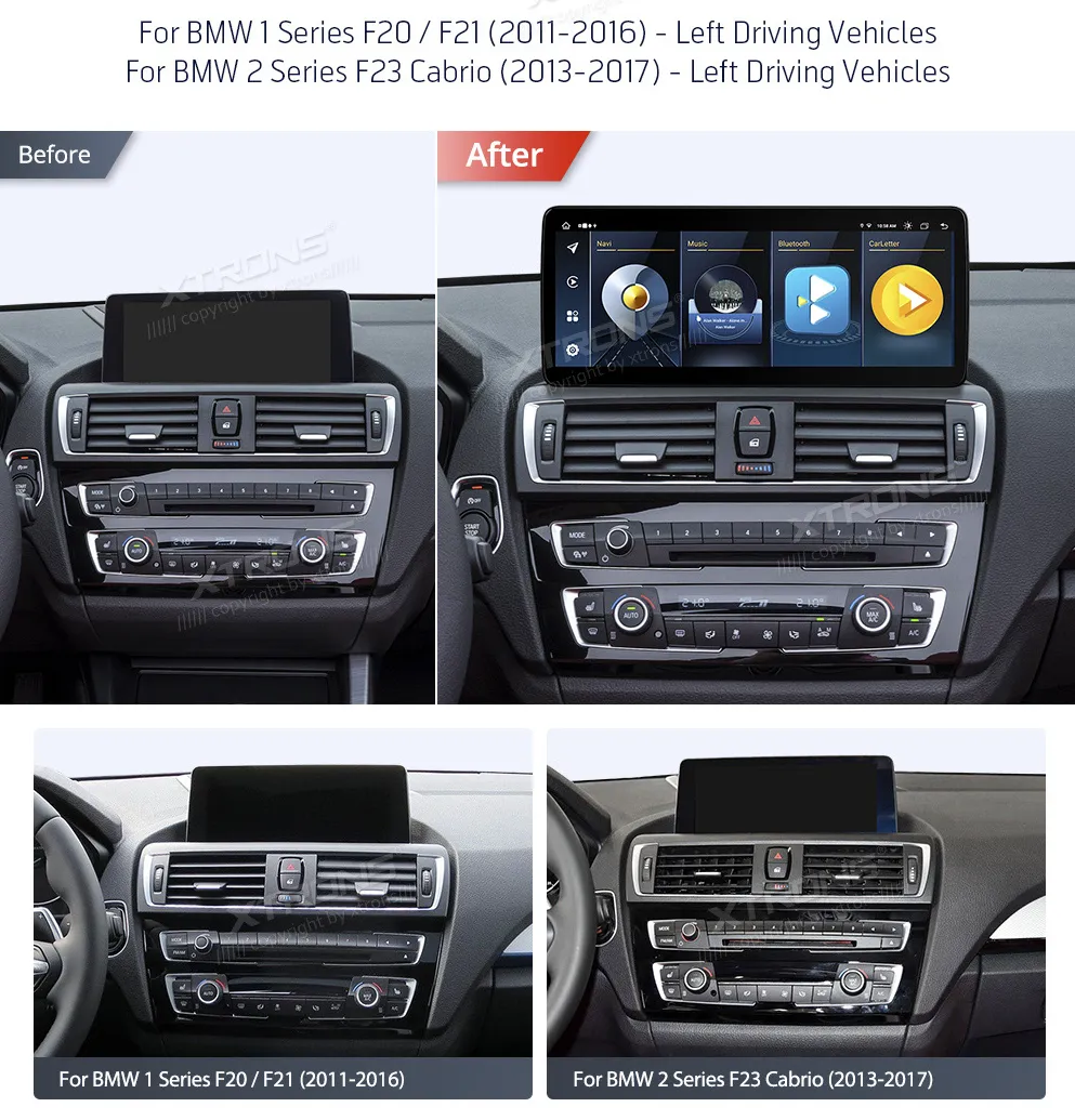 BMW 1/2 F20 F21 F23 EVO | Android 13 | 12.3 inch | 4GB/64GB/8Core | Multimedija Xtrons QLB22EVB1NEL