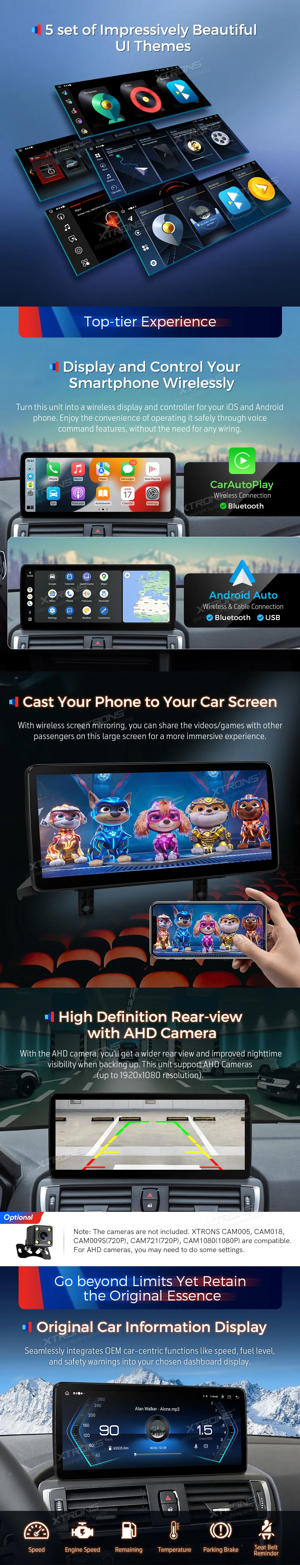 BMW 1/2 F20 F21 F23 NBT | Android 13 | 12.3 inch | 4GB/64GB/8Core | Multimedija Xtrons QLB22NB1NEL