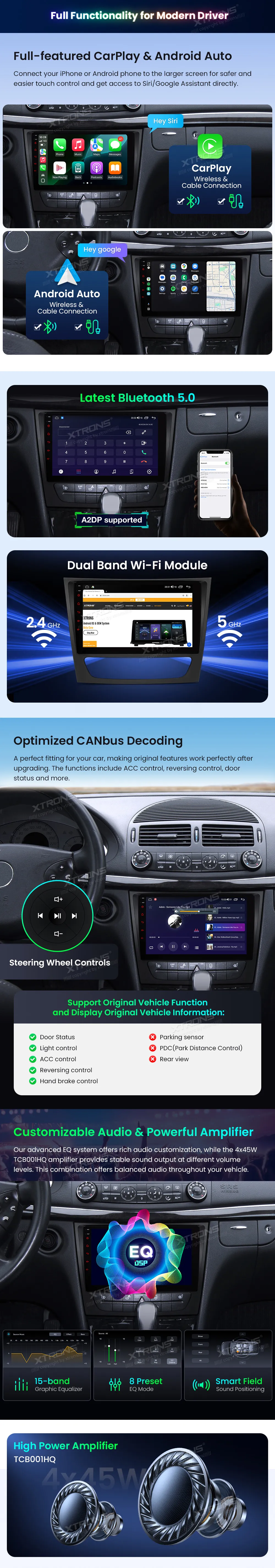 MB E W211 / CLS W219 | Android 13 | 9 inch | 4GB/64GB/8Core | Multimedija Xtrons IDP90M211