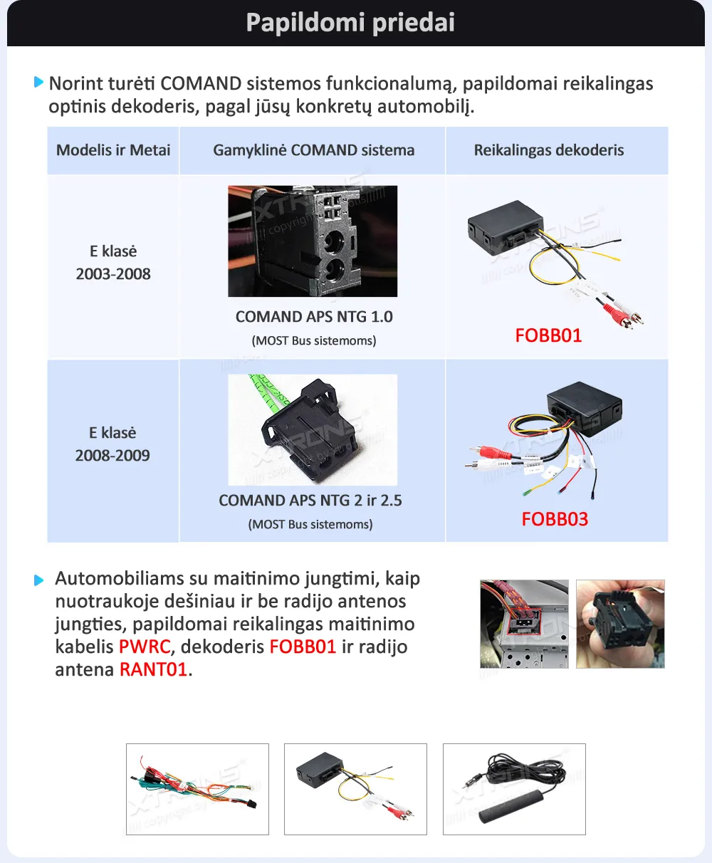 MB E W211 / CLS W219 | Android 14 | 7 inch | 4GB/64GB/8Core | Multimedija Xtrons PX74M211GS
